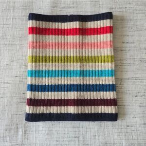 Tory Burch Cashmere Multicolor Striped Neck Warmer Snood